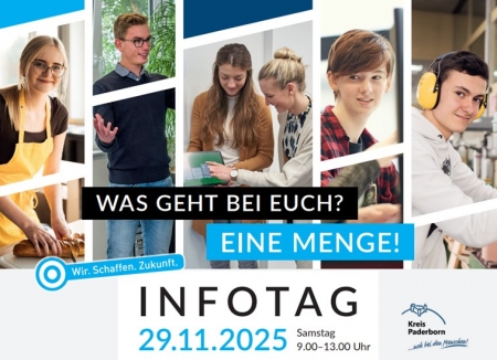 Die fünf Berufskollegs des Kreises Paderborn informieren am 29.11.2025 von 9-13 Uhr. © Kreis Paderborn